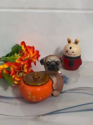 抖音网红时尚烟盅防烟灰烟缸柿柿如意烟灰缸家居客厅小摆件#烟灰缸 #摆件 #茶宠摆件 #工艺品摆件