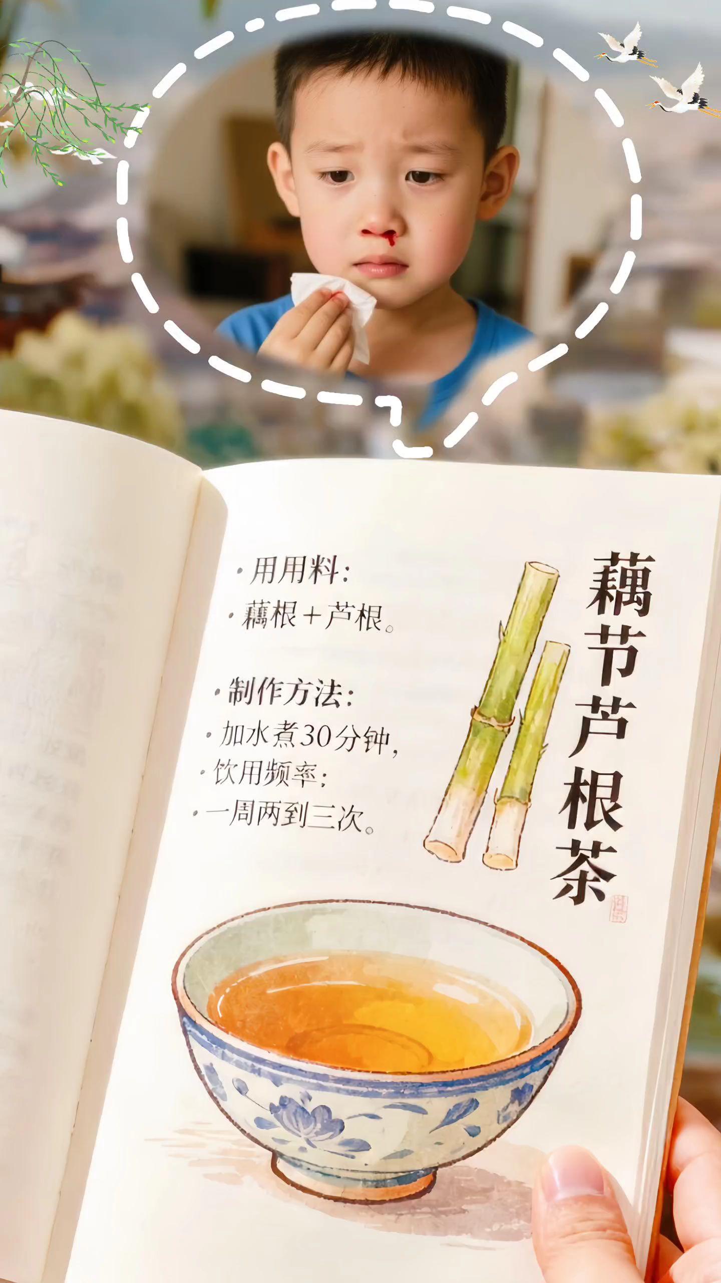 孩子经常流鼻皿,家长收好这个汤。#藕节芦根汤原料#孩子#儿童成长汤#儿童汤谱#食疗小妙招