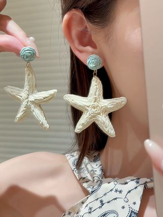 超适合夏天佩戴的海星项链!戴上就一整个爱住了#时尚饰品 #精致饰品高级感 #耳环搭配
