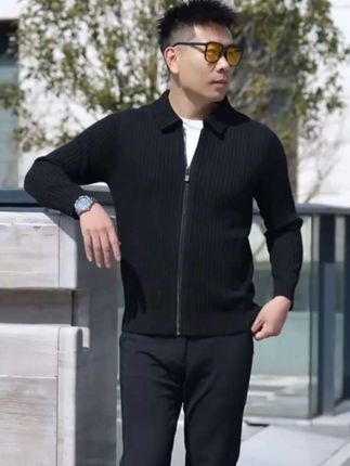 时尚针织开衫外套,内搭外穿都好看,休闲保暖爸爸装#男生穿搭 #时尚#穿搭 #谁穿谁好看