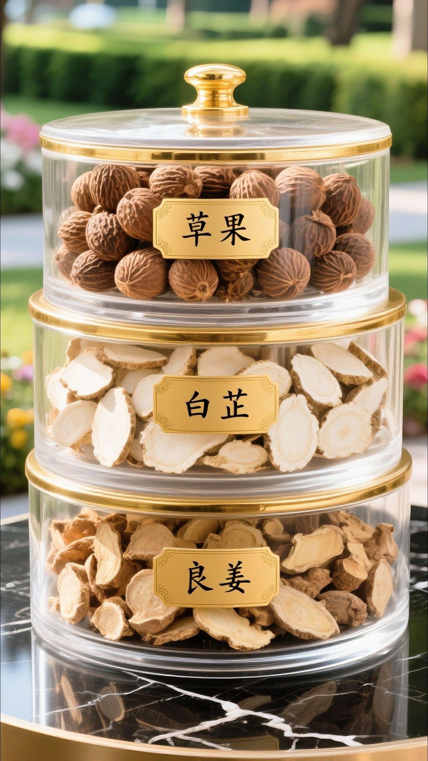 草果、白芷、良姜这三样,做饭时往菜里放点儿,那味儿立马就不一样了。炖肉时丢颗草果,肉香里裹着股特殊的暖乎气,越嚼越香;煮汤加几片白芷,喝着清清爽爽的,一点不腻;卤东西放几块良姜,那醇厚的味儿能钻进食材里,吃着特顺口。厨房备着点,平常做菜添一点,简单的菜也能变好吃~ #草果白芷良姜 #调味料 #厨房必备 #卤味 #香料