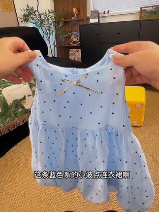 韩系小波点连衣裙#高品质童装 #夏季穿搭 #夏日必备 #萌宝穿搭 #小童穿搭
