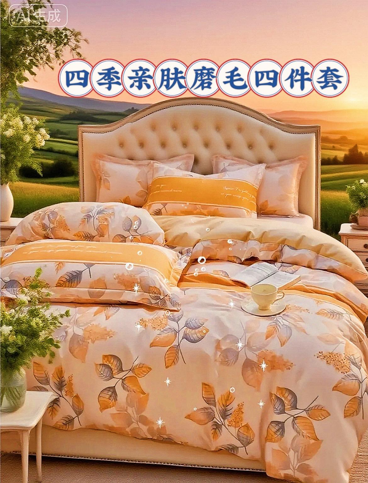 四季亲肤磨毛四件套。宝子们,我不允许还有人没用过这款四季亲肤磨毛四件套😍 它简直是床品界的“宝藏选手”!面料超柔软,磨毛工艺让它就像被阳光晒过的云朵,贴在身上暖乎乎、软绵绵,裸睡简直不要太舒服。 而且它透气性超棒,冬天保暖,夏天透气,春秋天用更是恰到好处,一年四季都能给你最舒适的睡眠体验。活性印染工艺,让图案色彩鲜艳还久洗不褪色;精致的做工,缝线整齐,没有一根多余的线头。款式也超多,简约风、可爱风、复古风……不管你家卧室是什么风格,它都能完美适配。 #四季亲肤磨毛四件套 #舒适床品 #提升睡眠质量