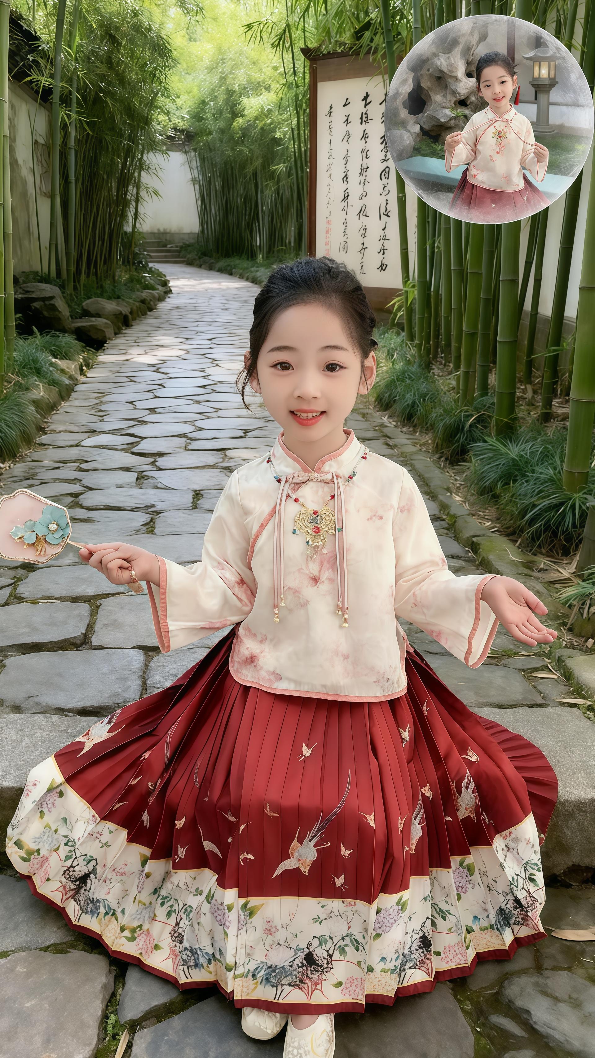 被问爆!女童穿这套直接美成“国风小主”谁懂啊!挖到的这套女童古风套装,把“雅致感+童趣感”焊死了✨ 浅粉上衣绣着细腻花纹,小立领衬得娃气质温婉,酒红马面裙上的花鸟刺绣像把“春秋日庭院”搬上裙身,娃转圈时裙摆飘逸,像“从工笔画里走出来的小公举”~ 面料软乎乎还挺括,春秋日单穿、配披风都合适,搭配流苏发饰、绣花鞋,去公园、参加活动都像“国风小明星”,宝妈群里追着问链接,说“这质感看着就像定制款”~关键日常、场合都能穿,家有小公主的闭眼冲,这个春天让她轻松穿出“古典甜妹范”,戳下方链接get同款,国风穿搭灵感这不就安排上了~ #女童古风套装 #儿童国风穿搭 #女童汉服 #童装春季单品#生女儿就要这样穿