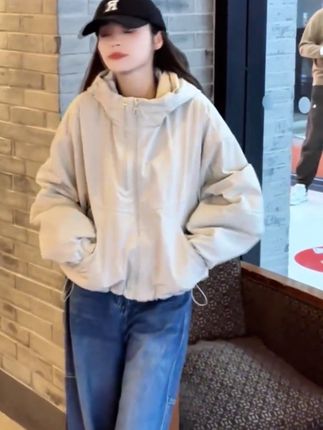 加棉加厚棉衣女短款冬季2025新款韩版宽松高级感小个子冲锋衣外套#我的ootd穿搭 #早秋韩系氛围感穿搭 #早秋高智感职场穿搭 #国庆穿搭这就开始预备了 #素颜穿搭如何摆脱土气感