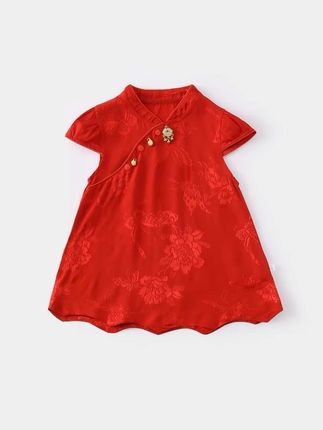婴儿裙子旗袍短袖裙子连衣夏季薄款新款宝宝新生儿中式夏款#新生儿衣服 #婴幼儿服饰 #柔软亲肤 #舒适百搭 #柔软亲肤又透气