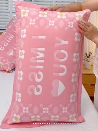 #信封式纯棉纱布枕套一对48x74/家用加厚单人枕头套枕头套纯棉一对@DOU+小助手