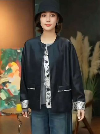 #品质女装#皮衣#穿搭#秋季穿搭#显瘦穿搭 @财亿穿搭…已售21