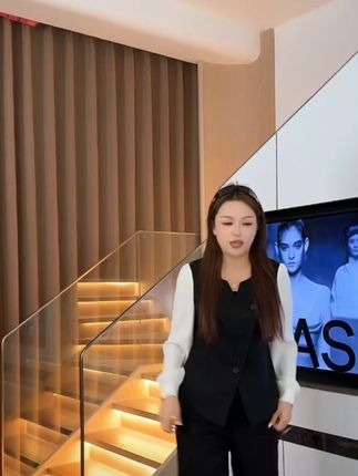 【向阳而生】秋季新款气质显瘦时尚拼接上衣+西装裤