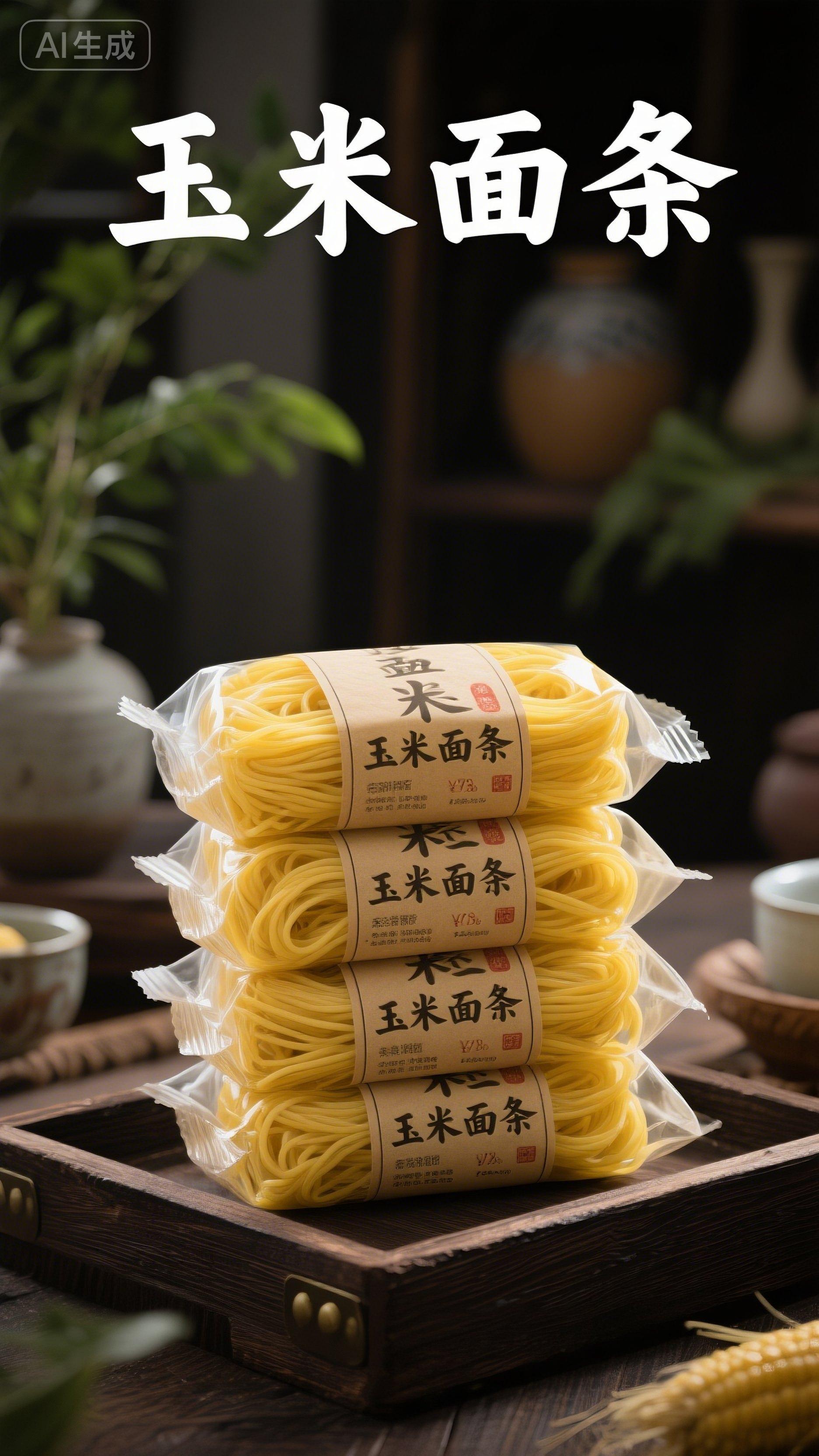 东北特产玉米面条 250g*6袋 双层包装 健康粗粮 营养均衡 低脂肪#美食 #舌尖上的味道 #强烈推荐