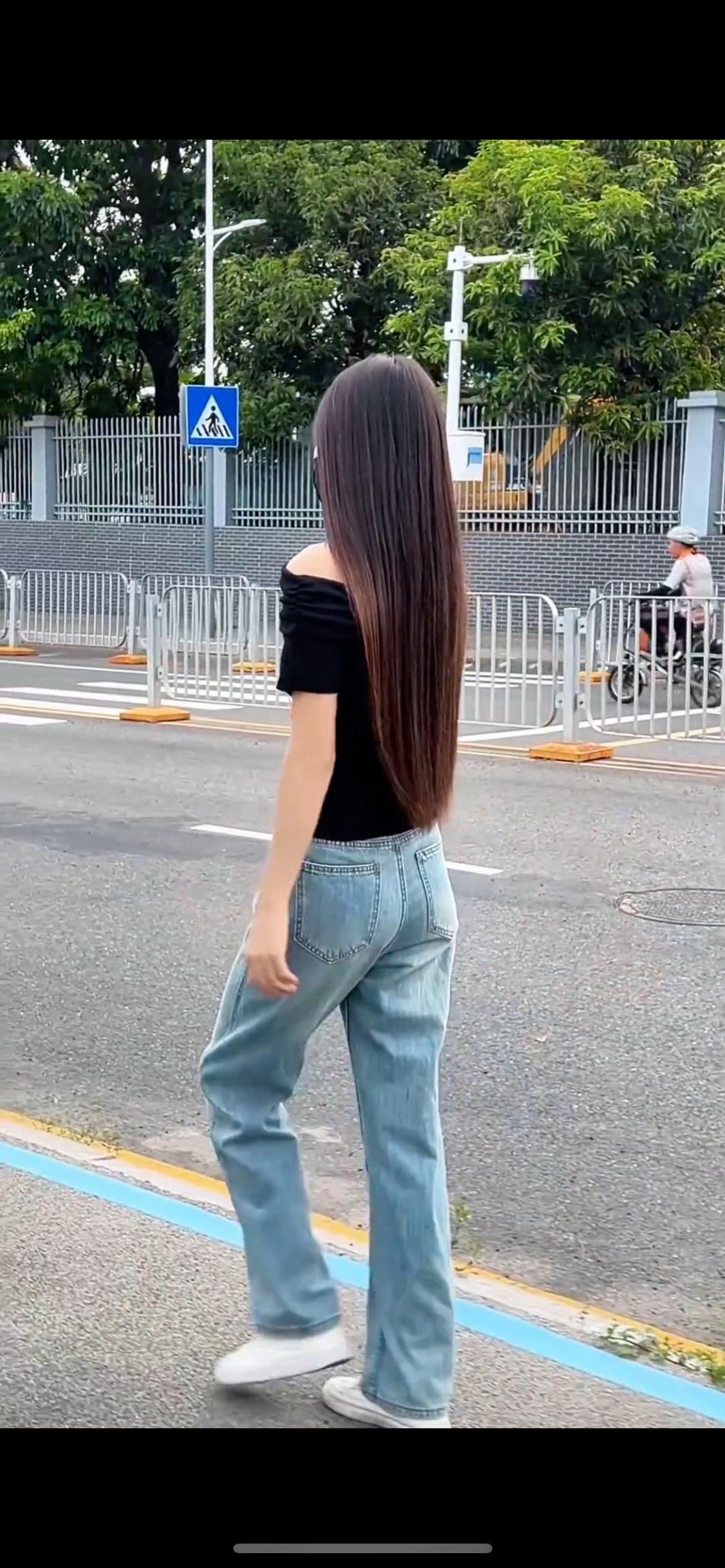 牛仔裤 ruiliya/芮丽娅百搭阔腿牛仔裤女早秋爆款高腰梨形身材窄版直筒裤#夏天该有的样子 #今日穿搭 #辣妹穿搭 #牛仔裤穿搭 #夏天