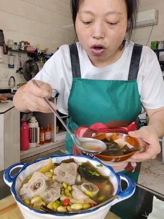 #当季新鲜干海带头#海带头汤鲜味美@DOU+小助手