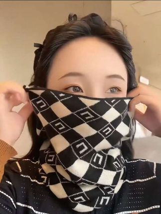 三合一头巾 围脖 防风面罩 加厚针织面料
