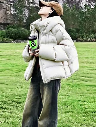 短款棉服女2025年新款韩版宽松棉衣小个子棉袄面包服冬季外套#冬季穿搭#冬季新款#穿出高级感的气质穿搭 #秋冬穿搭 #保暖穿搭 #穿搭