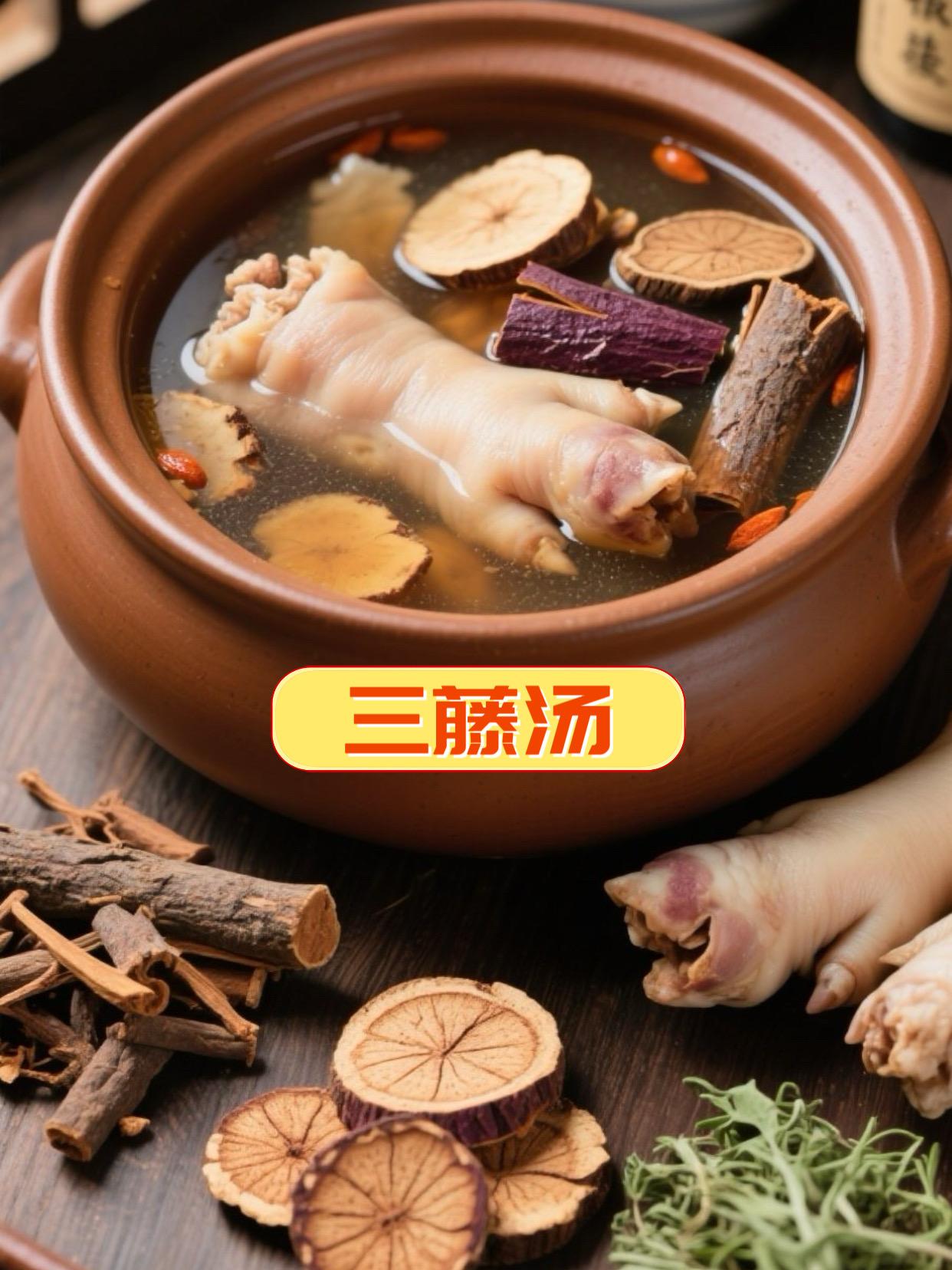 三藤汤包 鸡血藤、海风藤、桂枝,可以搭配猪脚煲汤喝,也可以煮水喝,一周两到三次。喜欢的朋友赶紧囤起来吧!#煲汤 #煲汤爱好者#为你煲汤 #炖猪蹄 #三藤汤包