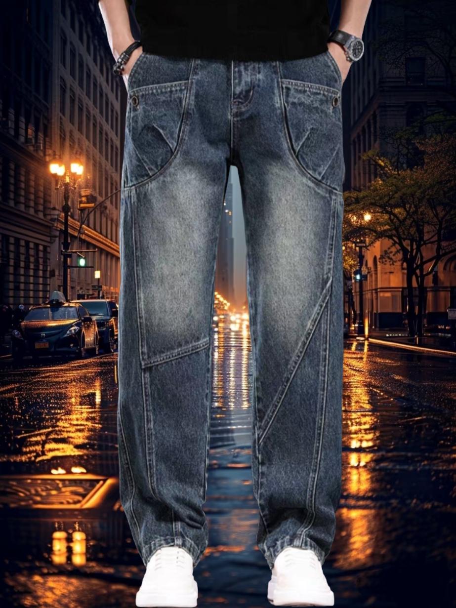 👖超划算!日系叠穿神裤来啦 最近在逛店的时候发现一条超有感觉的牛仔裤,真的忍不住想分享给大家~ 这条美式水洗复古牛仔裤,黑灰色真的很百搭,日常穿完全不挑场合。我最喜欢的就是它那种做旧的感觉,带着点复古感又不会太老气,特别适合叠穿。 春天穿它配卫衣、衬衫都超合适,宽松的哈伦版型也挺显腿长的,大码设计对微胖男生真的很友好。现在活动大促,价格也特别香,性价比真的很高#牛仔裤#秋冬新款#时尚潮流#百搭裤子