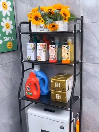 卫生间马桶置物架坐便器架子落地浴室洗浴用品上方收纳架免打孔#卫生间马桶置物架 #浴室置物架 #好物推荐🔥 @DOU+小助手 @巨量千川