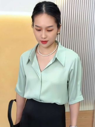 #醋酸面料衬衣#通勤衬衣 #古蒂歌品牌衬衫 #高级感穿搭 #通勤搭配