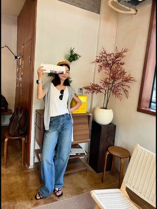 真正一年都通穿的直筒100棉牛仔裤❗️#牛仔裤 #牛仔裤穿搭 #女装 #百搭神裤 #ins穿搭