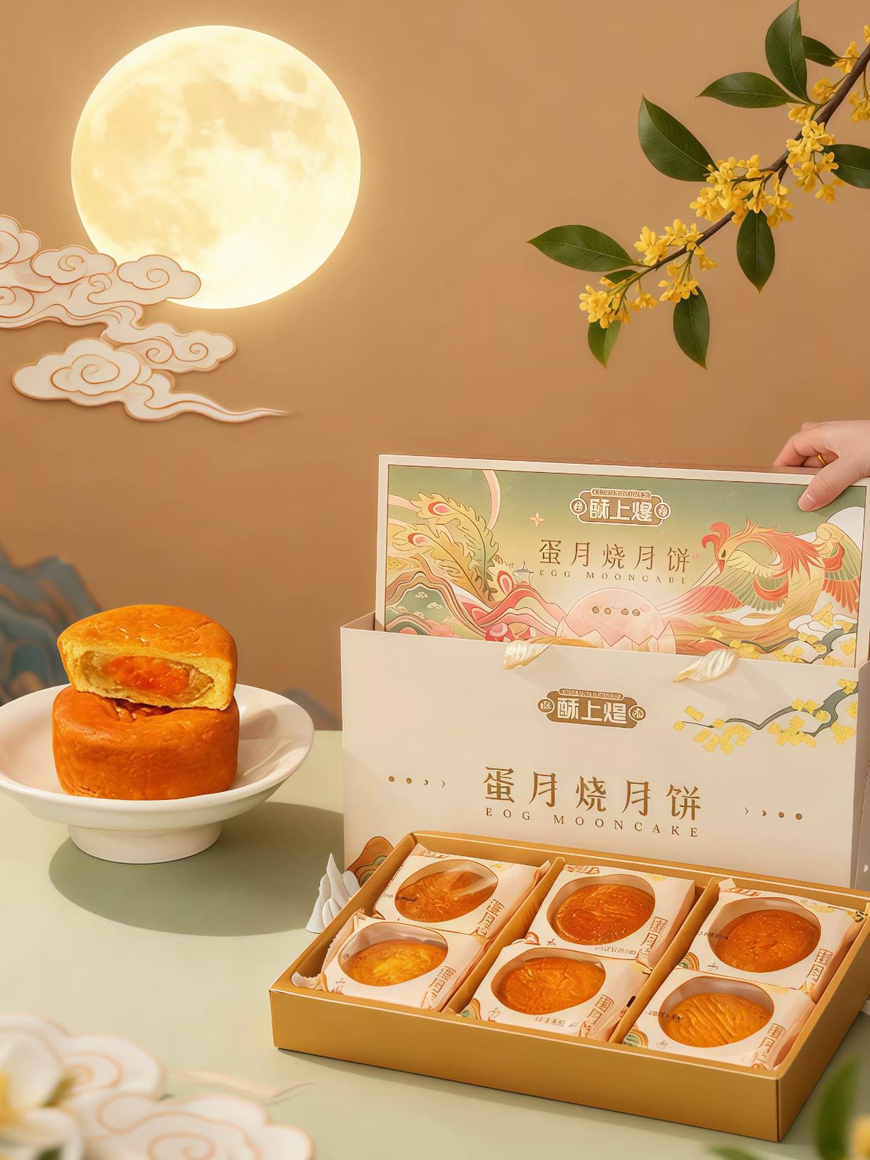酥上煌蛋月烧月饼礼盒高档送礼手提月饼礼盒 #蛋月烧 #月饼 #中秋节 #强烈推荐 #中秋月饼