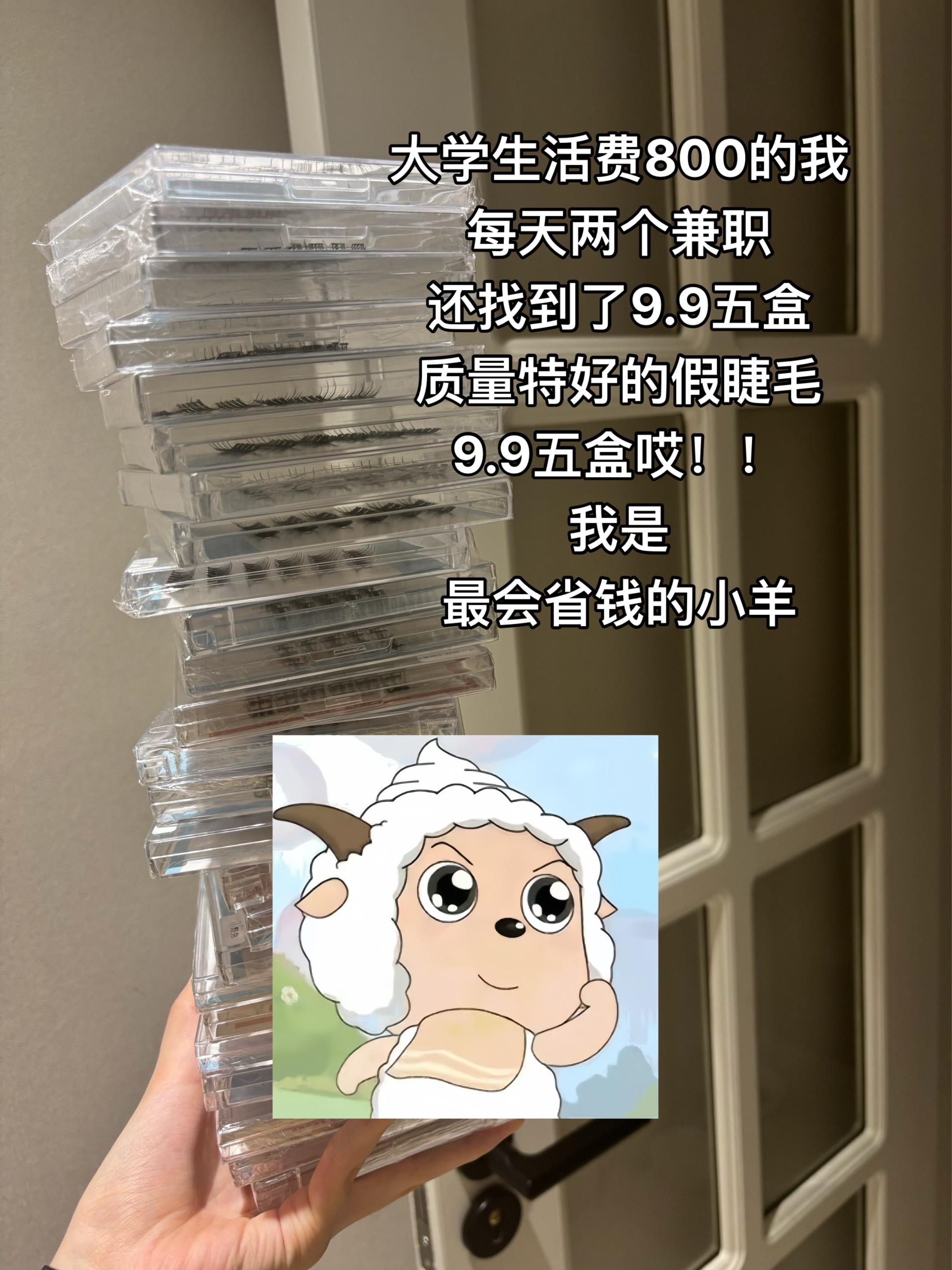 没钱也要对自己好点!哈哈哈我是最棒的小羊!#假睫毛 #平价假睫毛推荐 #免胶水假睫毛