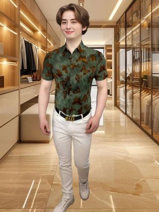 男士商务休闲衬衫#夏季穿搭 #品质男装 #面料舒适透气 #优雅气质 #男士短袖
