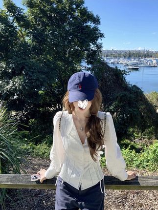 精致蕾丝花边纯棉打褶收腰衬衫法式翻领透气#辣妹穿搭 #女神穿搭 #女装穿搭 #高级感穿搭 #闺蜜穿搭