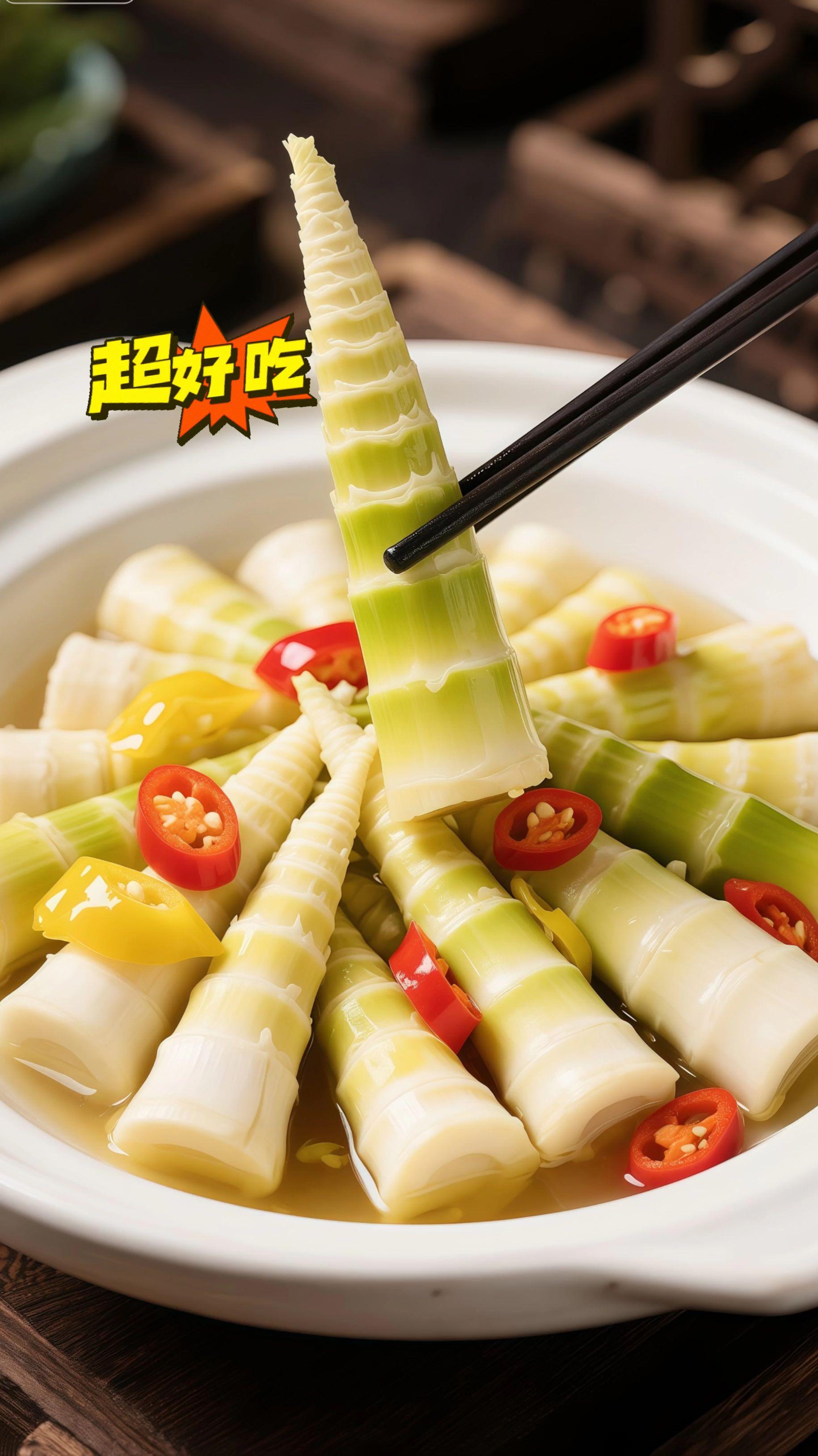 严选鲜嫩脆笋,搭配秘制泡椒酱汁,经匠心工艺腌制,每一口都兼具脆嫩与酸辣。笋身饱满无渣,泡椒风味渗透均匀,既保留食材本味,又凸显层次丰富的味觉体验。#泡椒脆笋 #风味零食 #下饭菜 #开胃菜 #纯天然绿色食品