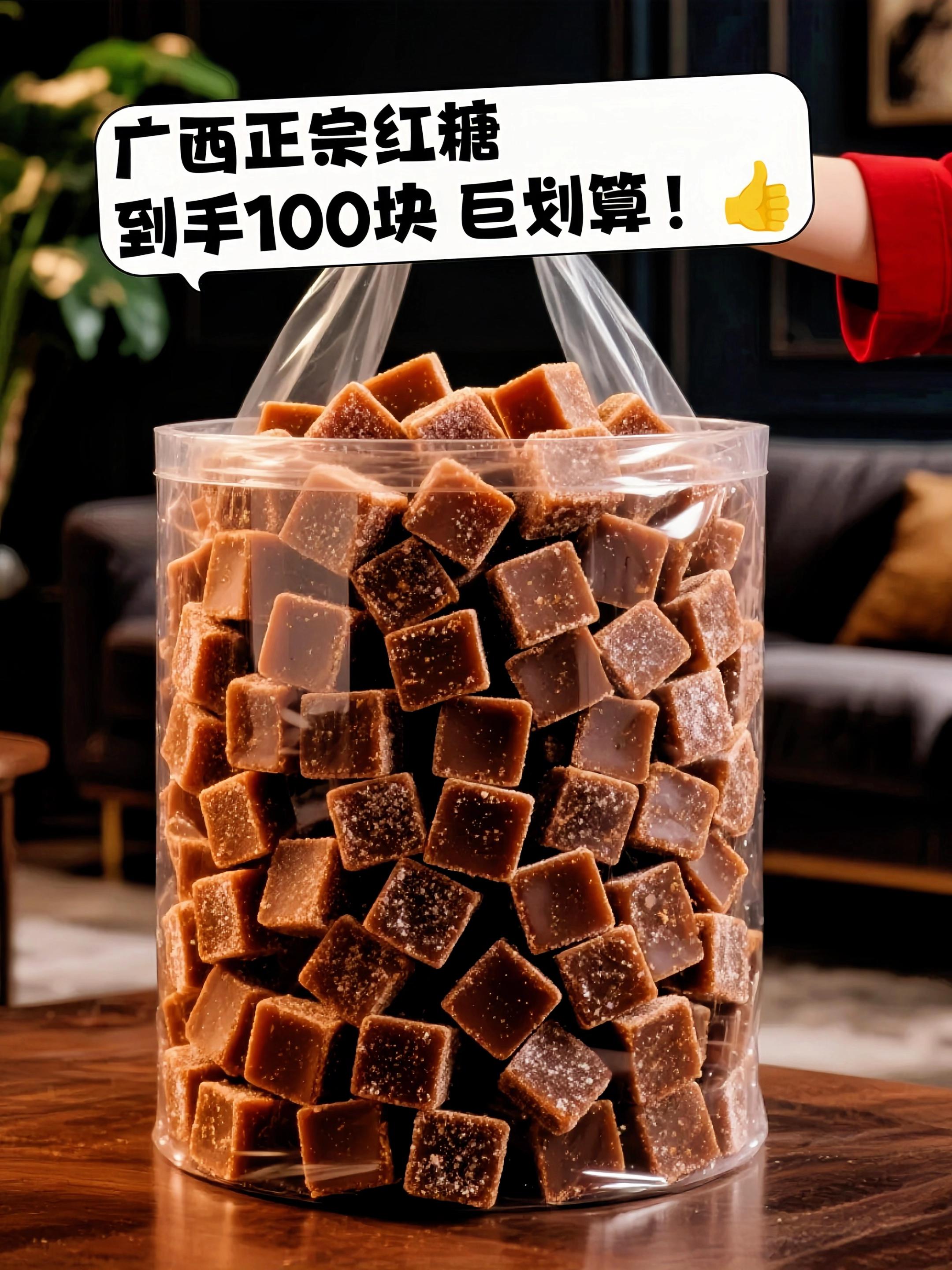 #图文掘金计划 以本地老品种甘蔗为原料,经传统“连环锅”古法熬制,保留了更多甘蔗的天然养分,质地紧实却易掰碎,冲泡后汤色红亮,入口带着自然的蔗香,甜而不腻,常被用于日常调味或搭配食材炖煮。#手工红糖块 #广西正宗红糖 #红糖块 #调味品