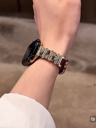 适用华为不规则镶钻荔枝纹皮质手表表带watch3watch4GT5proGT3GT4 #华为表带#华为gt4表带#华为gt3表带#华为手表表带 #华为手表表带watch3