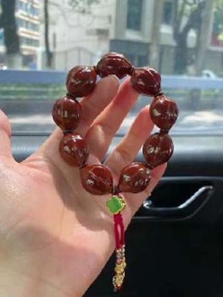 【吉由罗】原皮梅林铁橄榄核三花鲨鱼背素串 #橄榄核 #橄榄核手串 #梅林铁核 #梅林原皮铁核 #橄榄核三花鲨鱼背