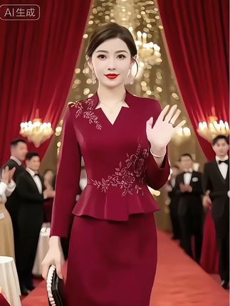 #连衣裙#礼服#喜婆婆喜妈妈婚宴装#敬酒服#改良旗袍@巨量千川 @DOU+小助手