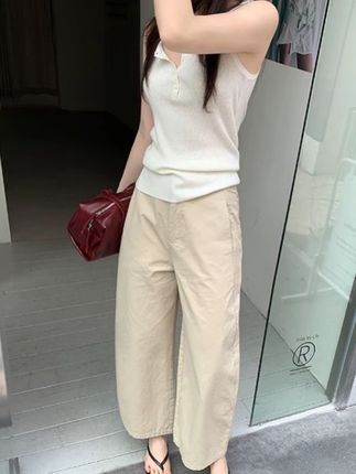 自制高腰显瘦休闲九分裤女 #显瘦#时尚#百搭#休闲#夏季
