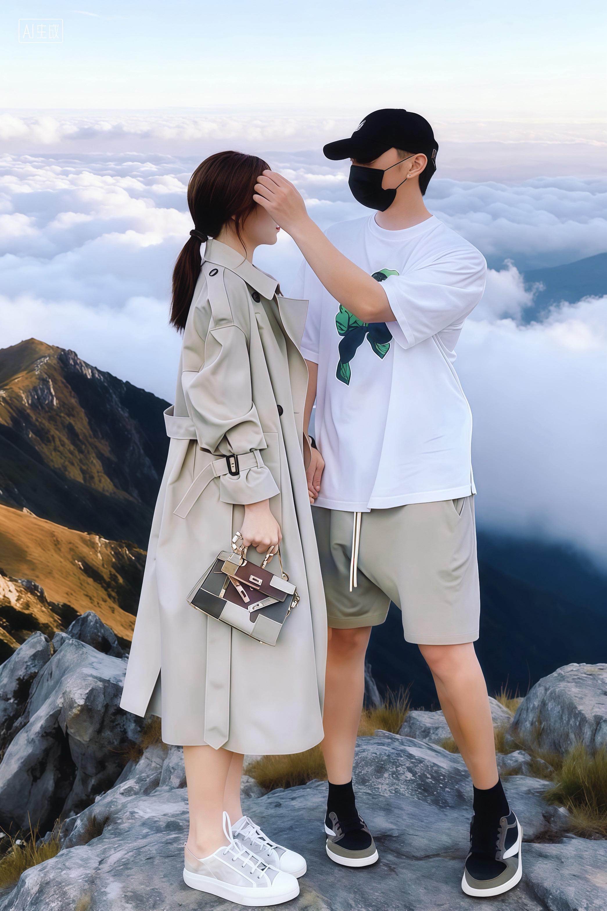 《早秋海岸晚风与未说出口的心意》 海滨公路的早秋,落叶在路面铺就斑驳金毯。她穿着卡其色风衣,腰带束出纤细腰线,手里的拼色手提包精致小巧,白鞋在落叶间踏出轻响。他一身休闲,白T上的绿巨人图案带点少年气,卡其短裤衬得身形利落。 黑色越野车后备箱里,中秋礼盒静静躺着。他抬手为她拂开额前碎发,海风卷起她的马尾,也让他心跳漏了一拍。咸湿的海味混着风衣的质感气息,在黄昏的橘色光晕里,他看着她望向海面的侧脸,那句“喜欢你”,终究和晚风一起,消散在这片浪漫的早秋海岸。 #被秋日氛围感穿搭拿捏了#早秋穿搭公式来了#轻松解锁秋季穿搭#早秋冷例又随性的气质穿搭通勤穿搭如何摆脱土气感#风衣才是秋季最好的单品