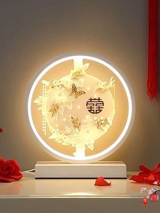 婚庆插电 #婚房床头灯 卧室结婚灯 #创意喜庆台灯 新婚结婚礼物送新娘 #创意陪嫁台灯 #陪嫁台灯 #喜庆台灯