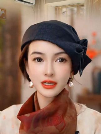 布塔重磅桑蚕丝贝雷帽#遮白发修脸型头型#防晒蝴蝶结遮阳帽#柔软舒适#桑蚕丝贝雷帽推荐#洋气又时尚