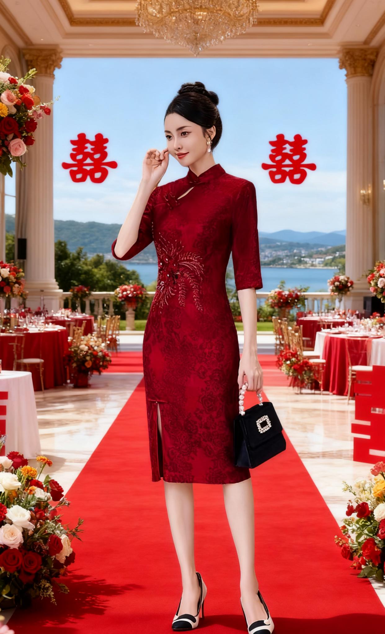 #婚礼妈妈礼服 #婚庆礼服 #优雅气质 #备婚日常 #改良旗袍连衣裙