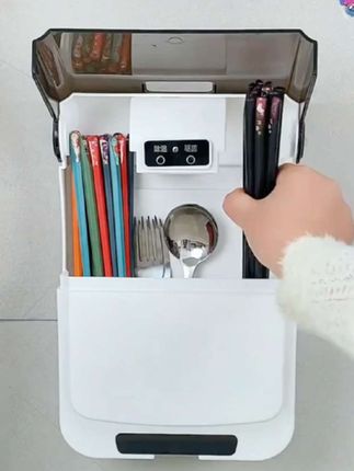 壁挂智能消毒筷子筒安装简单自帶沥水盒干净又卫生#厨房好物 #筷子筒