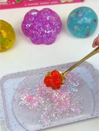迪乐姆DIY炒冰手作球猫爪捏捏乐糯叽叽减压神器玩具