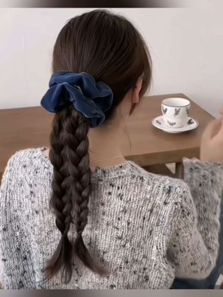 高级感丝绒大肠发圈女简约百搭高弹力丸子头发绳皮筋时尚发圈#大肠发圈#发圈头绳#发圈#发饰