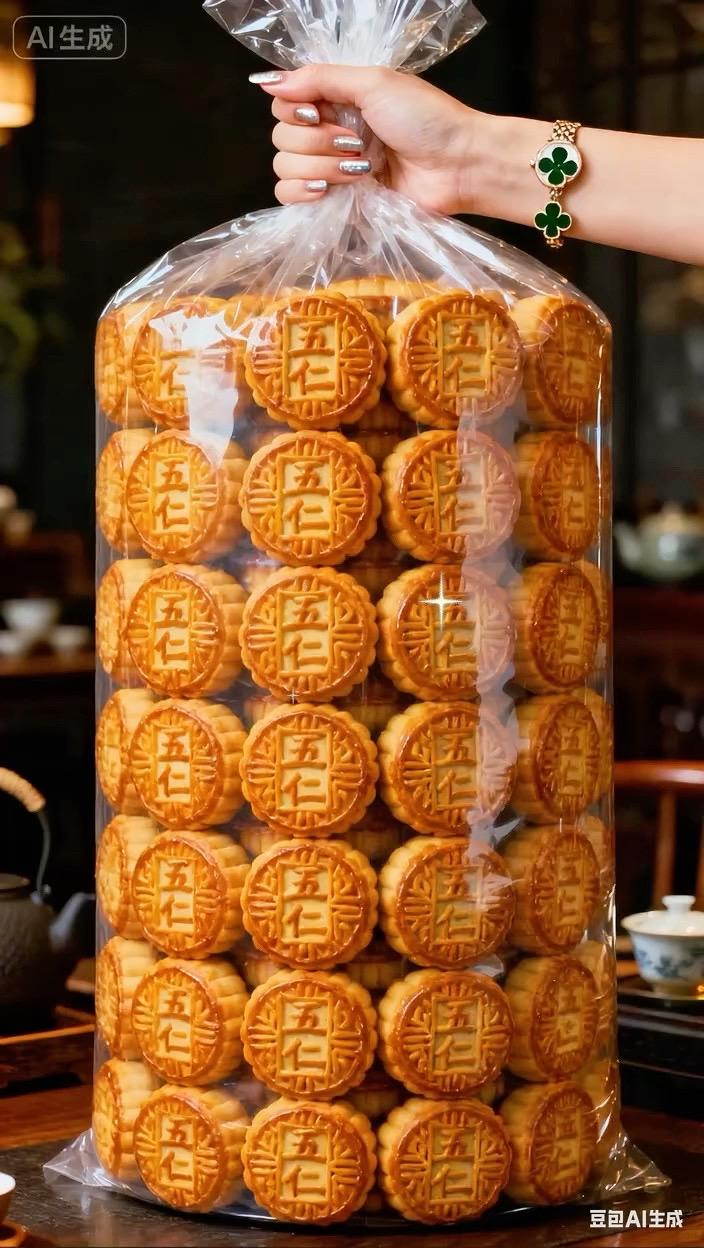 老式五仁月饼#老式五仁月饼 #小时候味道 #传统美食 #超便宜超划算 #好吃到停不下来