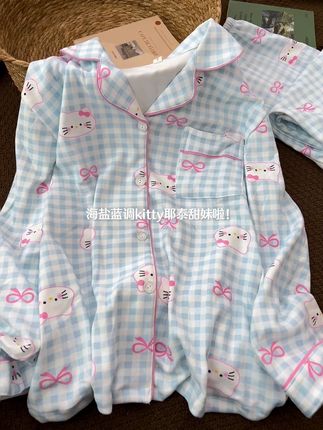 谁能拒绝芥么可爱的睡衣~软绵绵的面料好舒服穿上舍不得脱下来!#家居服 #家居服套装 #睡衣家居服 #睡衣控 #睡衣套装