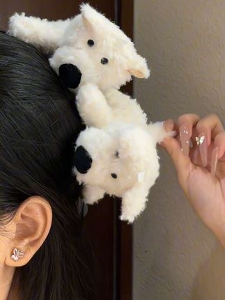 咦!我的头上怎么趴小狗啦!太可爱啦#爱了爱了 #少女心好物 #萌物 #西高地 #发夹