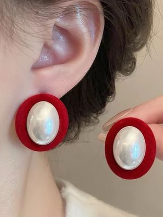 #今日分享 #耳饰搭配 #耳饰耳钉气质百搭 #耳饰分享 #植绒轻奢珠珠耳环