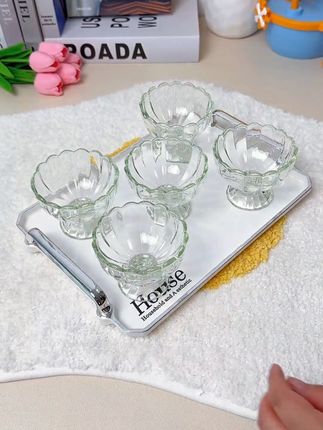 #冰淇淋玻璃杯 #好物推荐🔥 炎热的盛夏,手捧盛着牛奶水果捞、大果粒酸奶花边冰淇淋碗,丝丝清凉沁入心脾,真的太有仪式感了!#颜值餐具 #夏日必备