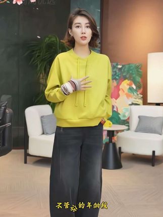 #品质女装#【诺言】秋季新款时尚百纯色小众轻奢休闲款设计感卫衣#初秋打底衫怎么搭 #秋日万能针织衫穿搭 #早秋不费力显贵穿搭