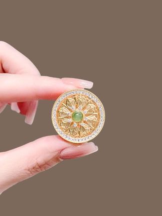 铜锆石系列#八宝罗盘 #旋转胸针 #时来运转胸针 #东方美