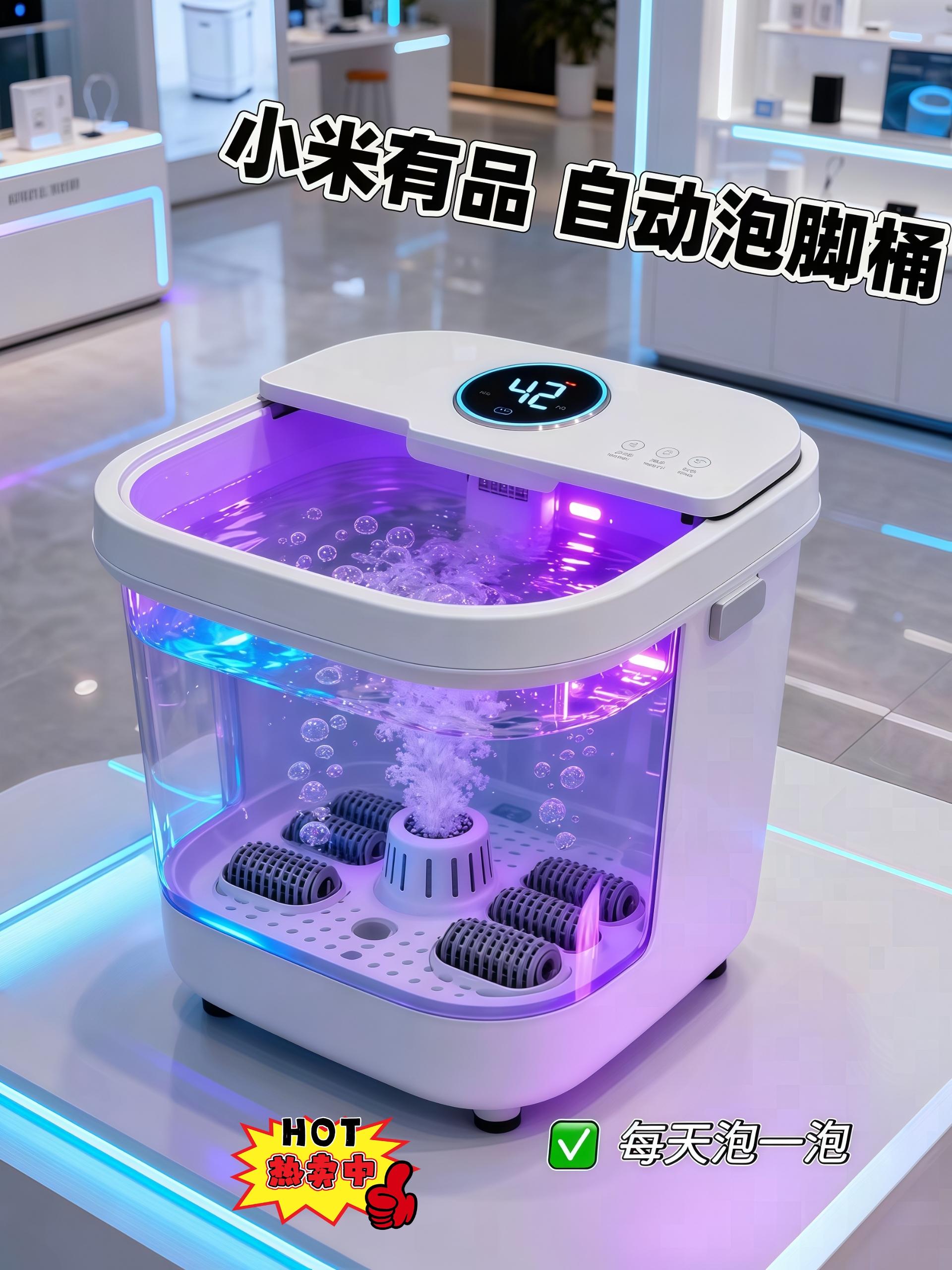 小米有品全自动泡脚桶,恒温加热,告别泡脚时水温忽冷忽热的烦恼。#小米有品 #全自动泡脚桶 #方便实用 #质量好 #每天泡一泡