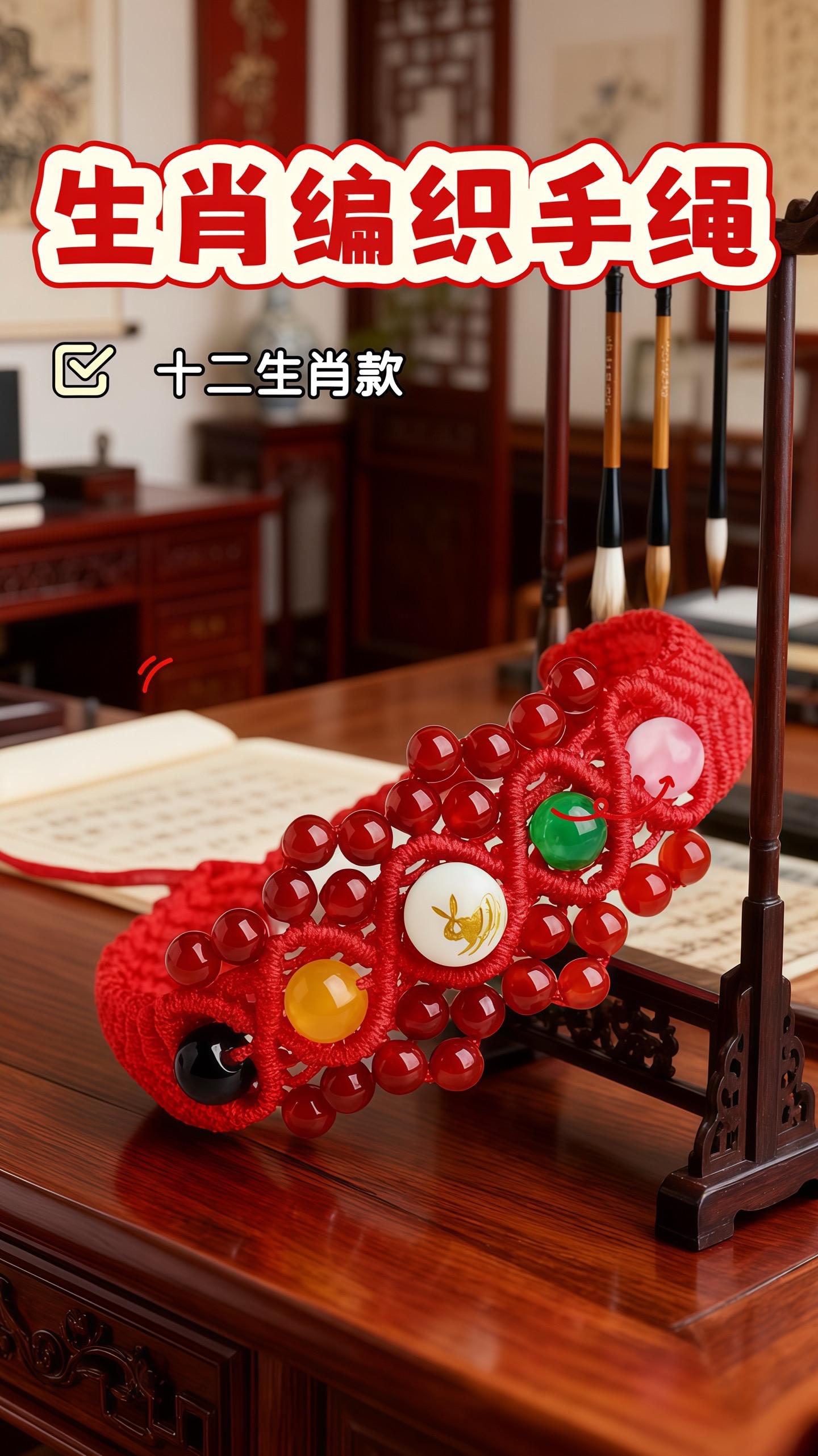 十二生肖红绳手链 #纯手工编绳 #红绳手链 #礼物推荐 #十二生肖#红绳