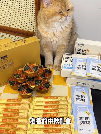 哇塞多特思给猫咪准备的中秋限定礼盒每一个我家小猫都特别爱吃#多特思猫粮 #金饭碗 #萌宠好物 #养猫新手 #猫罐头